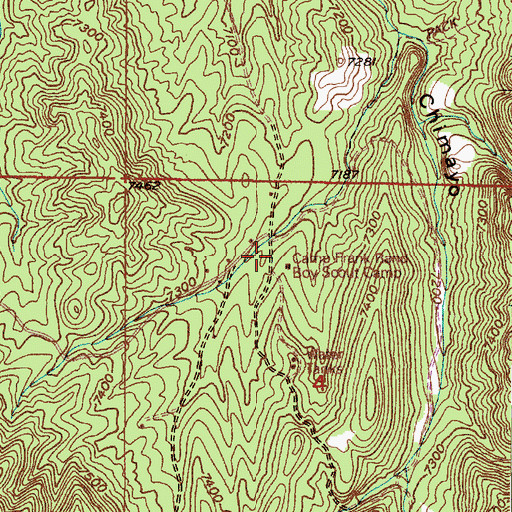 Topographic Map of Camp Frank Rand Boy Scout Camp, NM