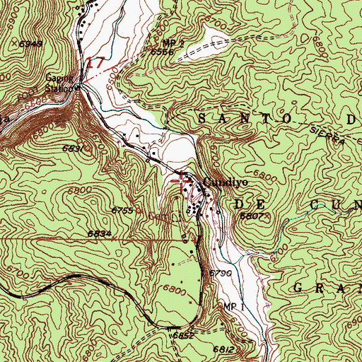 Topographic Map of Capilla de Santo Domingo Church, NM