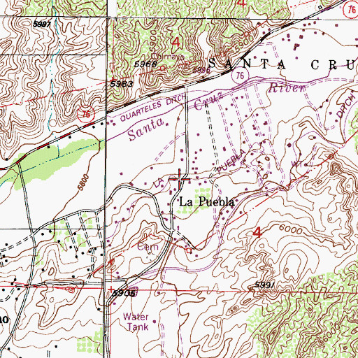 Topographic Map of La Capilla de Nacimiento del Nio Dios Church, NM