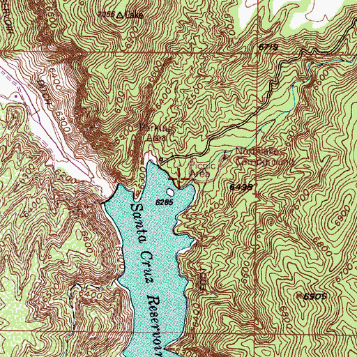 Topographic Map of Northlake Campground, NM