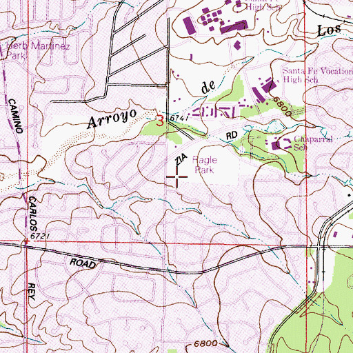Topographic Map of Ragle Park, NM