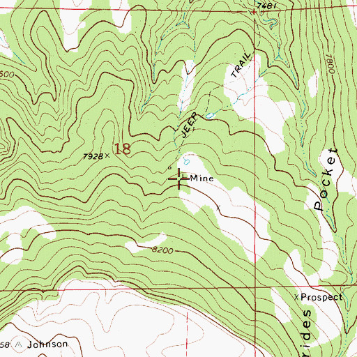 Topographic Map of Turner Mine, NM