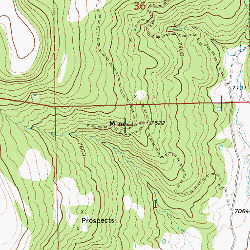 Topographic Map of Turner Mine Number Two, NM