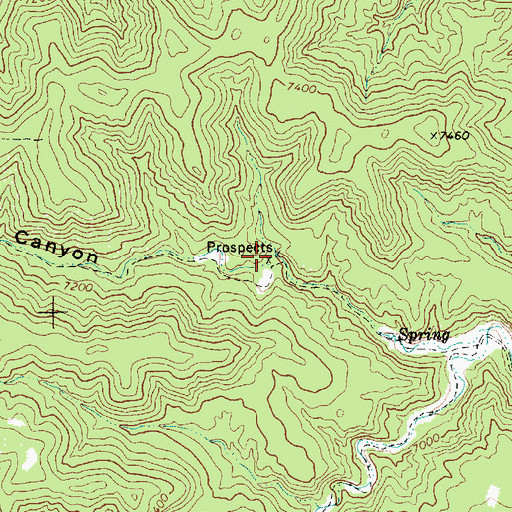 Topographic Map of Graphite Prospect, NM
