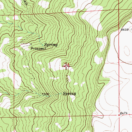 Topographic Map of Horse Coal Mine, NM