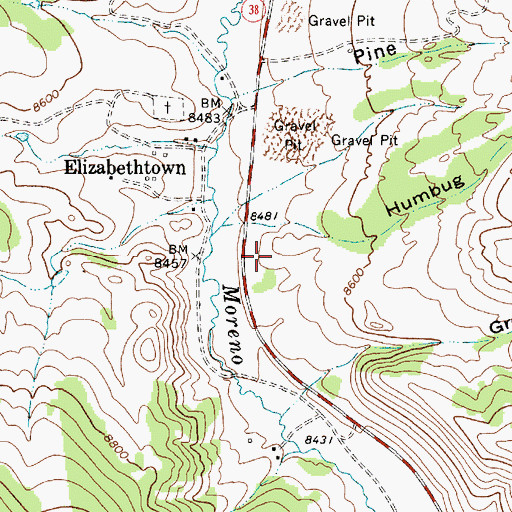 Topographic Map of Klondyke, NM
