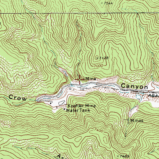 Topographic Map of Koehler Number One, NM