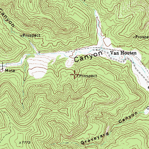 Topographic Map of Van Houten Number Four, NM