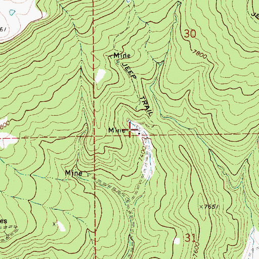 Topographic Map of Yankee-Reynolds Prospect, NM