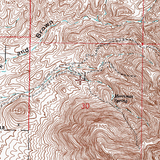 Topographic Map of Merrimac Mine, NM
