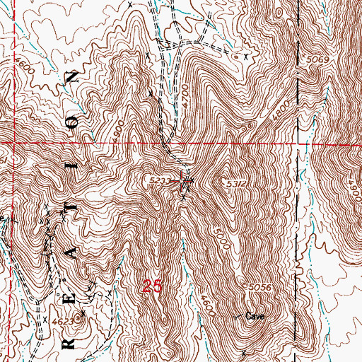 Topographic Map of Blue Star Prospect, NM