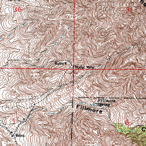 Topographic Map of Fillmore Canyon Prospect, NM