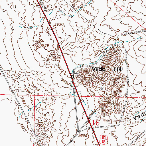 Topographic Map of Vado Pit, NM