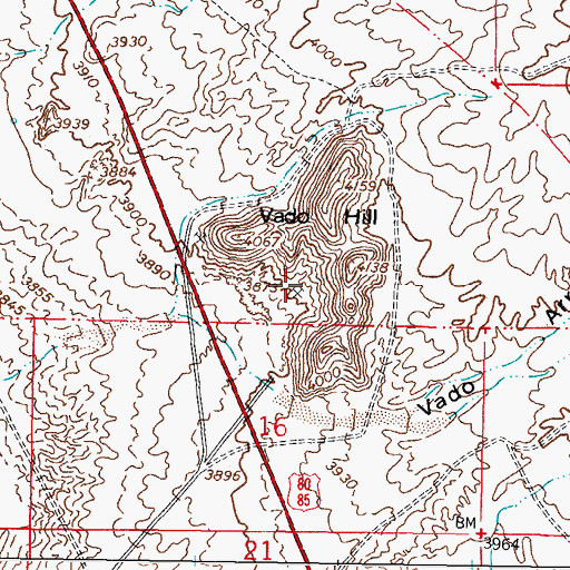 Topographic Map of Vado Quarry Number One, NM