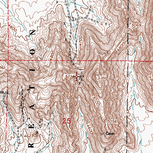 Topographic Map of Blue Star, NM