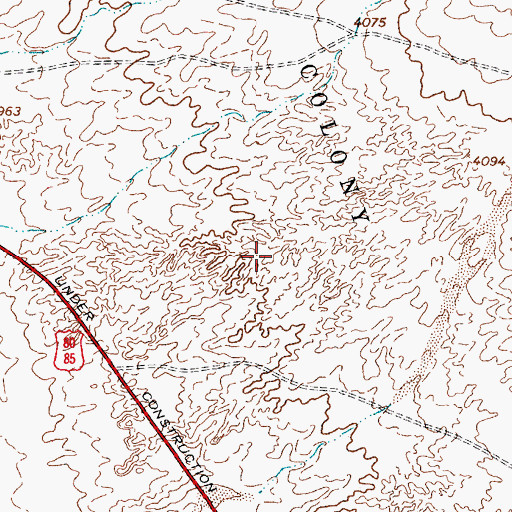 Topographic Map of Las Alturas Estates Wells, NM