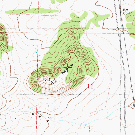 Topographic Map of Iron Monument Lode, NM