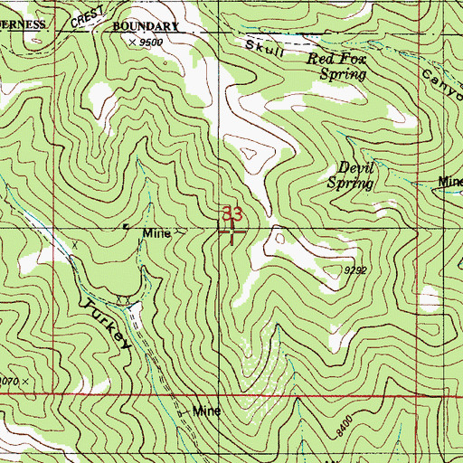 Topographic Map of Stonewall Jackson Mine, NM