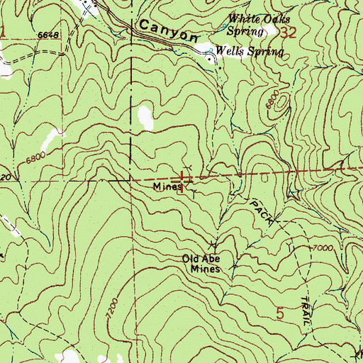 Topographic Map of Wildcat, NM