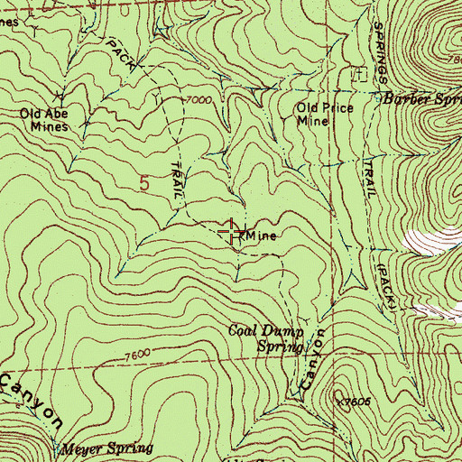Topographic Map of Williams, NM