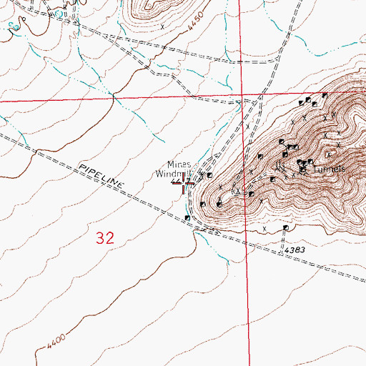 Topographic Map of Excess Mine, NM