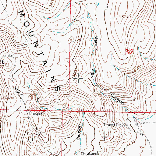 Topographic Map of Frederick-Little Florida Mountain Are, NM