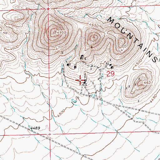 Topographic Map of Irish Rose, NM