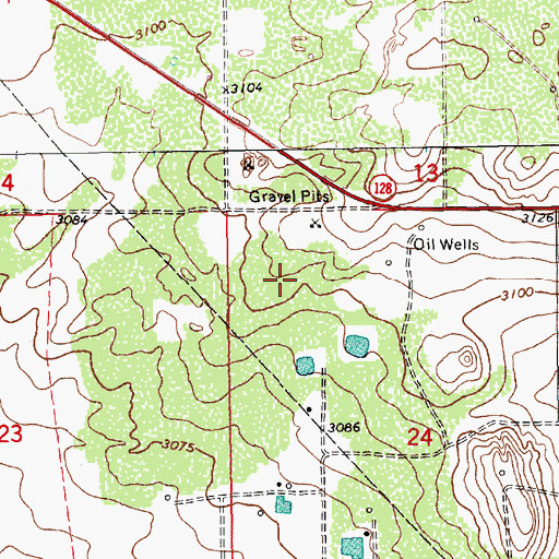 Topographic Map of Lea County Road Department Pit, NM
