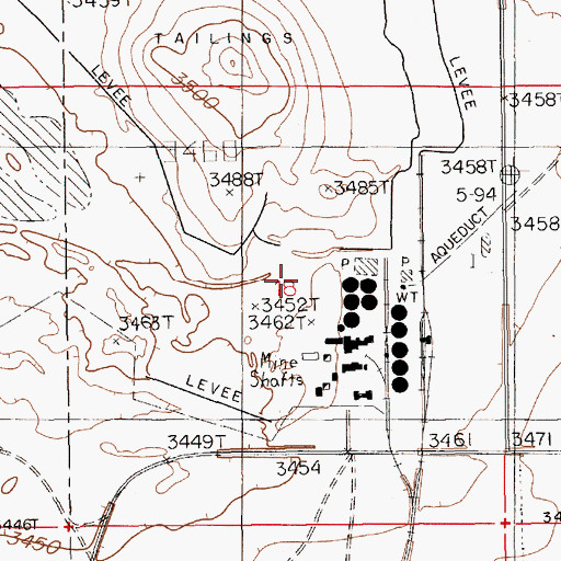 Topographic Map of National Tailings, NM
