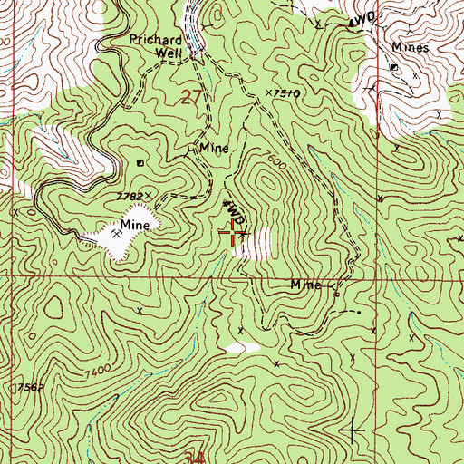 Topographic Map of Apex Claim, NM
