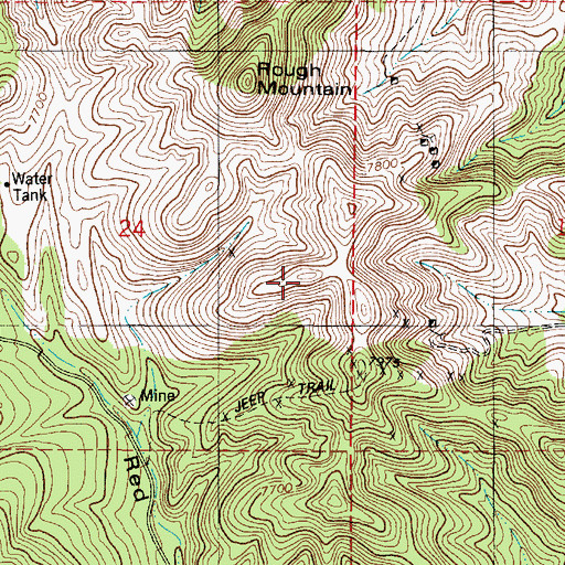 Topographic Map of Bottleneck, NM