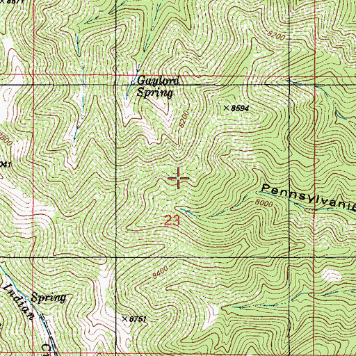 Topographic Map of C and M Number One and Two Claims, NM
