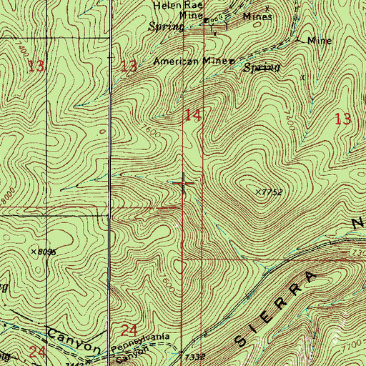 Topographic Map of Cashier, NM