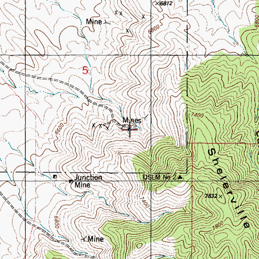 Topographic Map of Commercial Mine, NM