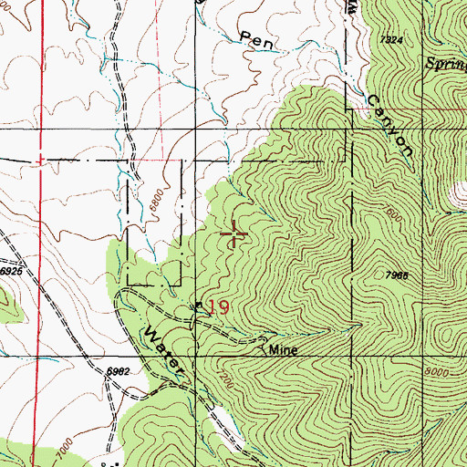 Topographic Map of Copper Glance Claim, NM