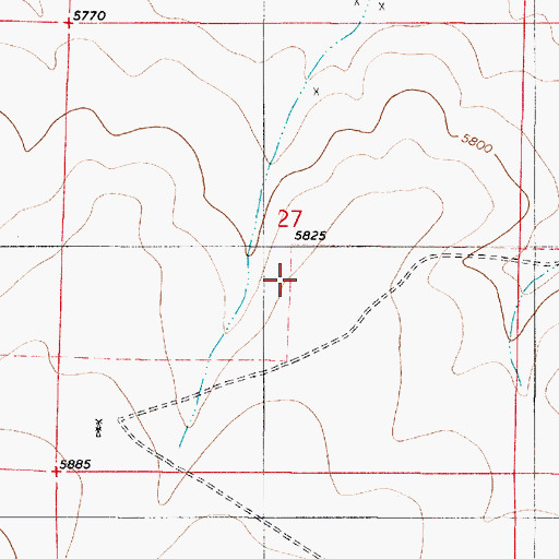 Topographic Map of Custom, NM