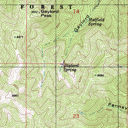 Topographic Map of D and B Tunnel, NM