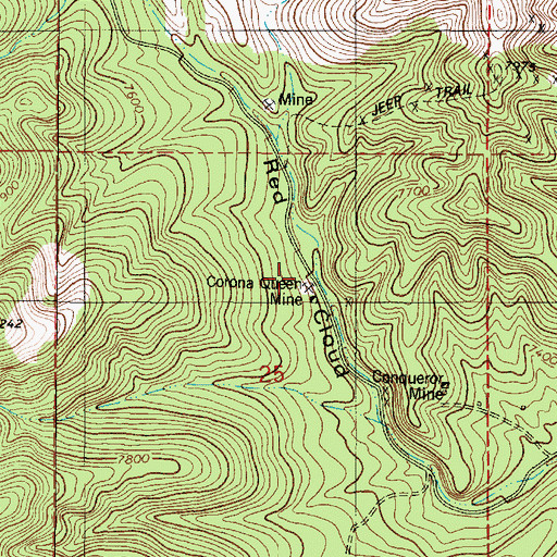 Topographic Map of Deadwood, NM