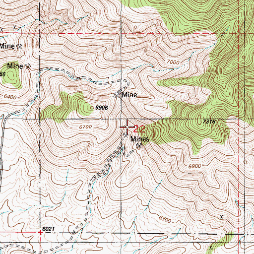 Topographic Map of Eagle Nest Number One and Two, NM
