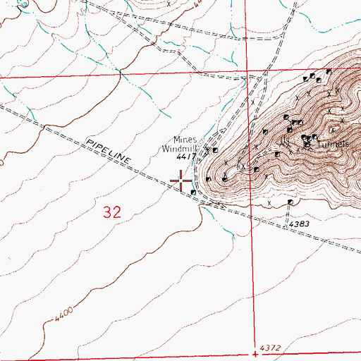 Topographic Map of Helen, NM