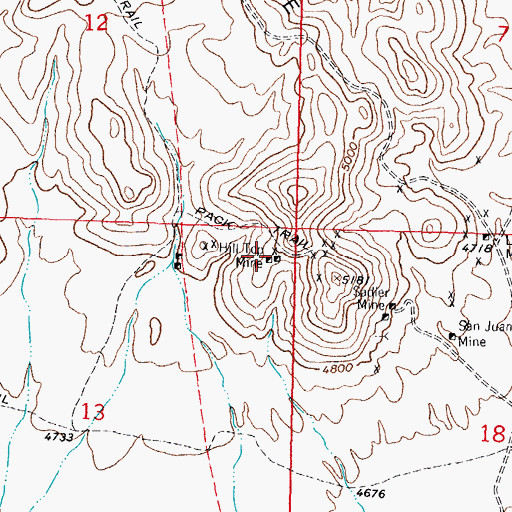 Topographic Map of Hilltop Prospect, NM