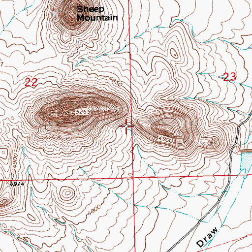 Topographic Map of Klondike Hills, NM