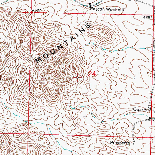 Topographic Map of Lindberg, NM