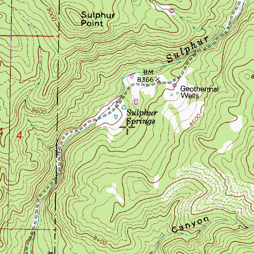 Topographic Map of Sulphur Springs, NM