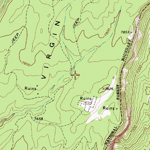 Topographic Map of Jemez Hot Springs, NM