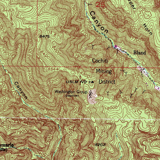 Topographic Map of Lonestar Group, NM