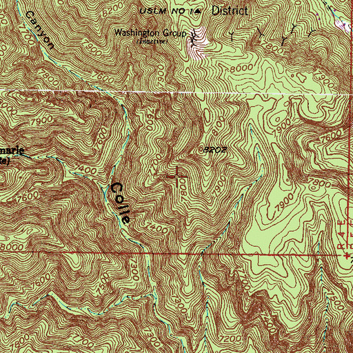 Topographic Map of Corena Lode, NM