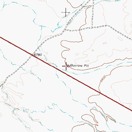 Topographic Map of Borrow Pit, NM