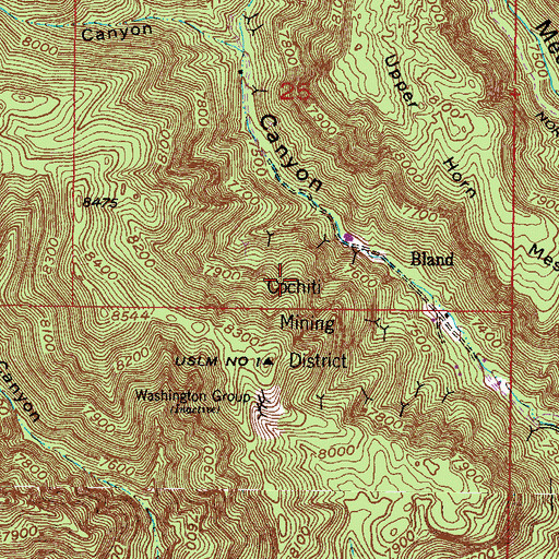 Topographic Map of Hopewell, NM