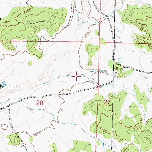 Topographic Map of Crook Number One Group, NM